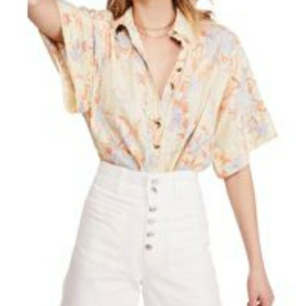 Free People Love letters button down